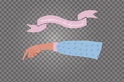 Valentine's hands - clipart bundle, a Person Illustration by Lana Sham (Thumbnail 8 of 10)