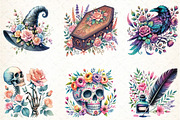 Gothic Spring Clipart, an Illustration by DreamCafeArt (Thumbnail 3 of 5)