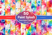 Paint Splash Seamless Pattern, a Pattern Graphic by Forhadx5 (Thumbnail 1 of 5)