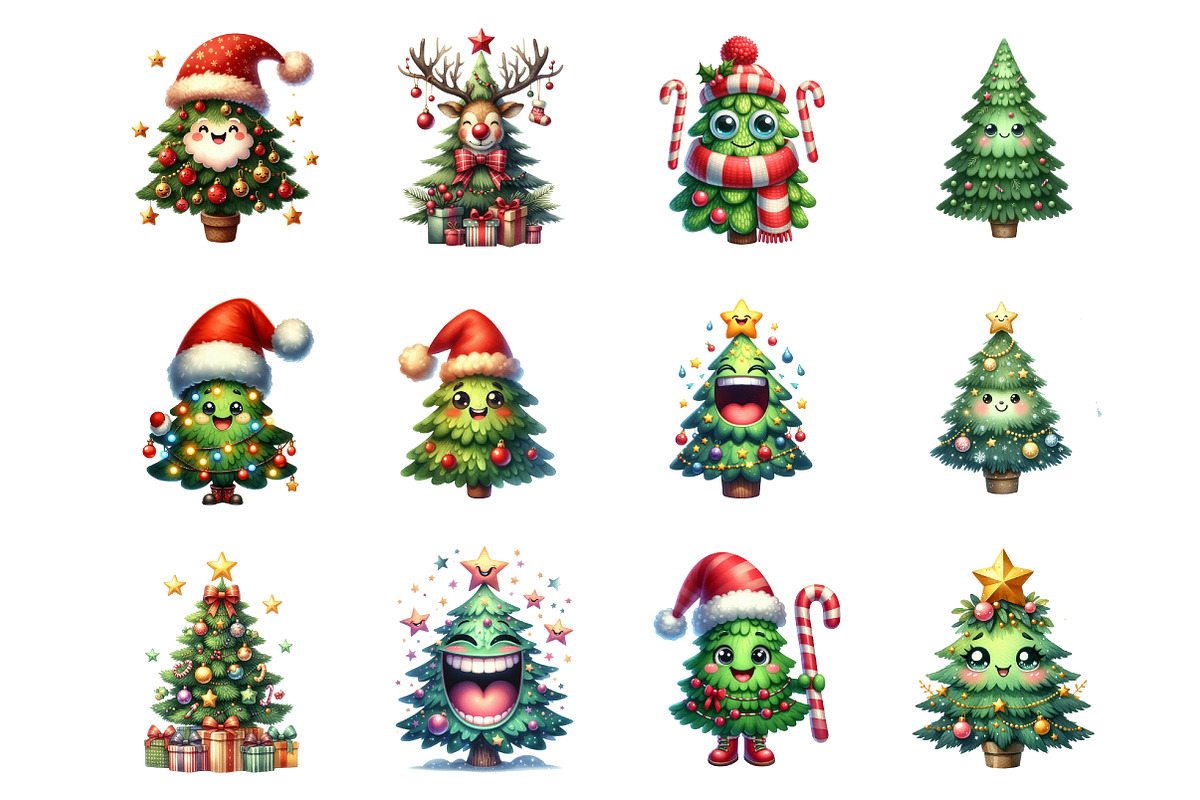 Christmas Tree Holiday Tree Clipart, an Illustration by SinaCreation (Photo 2 of 7)