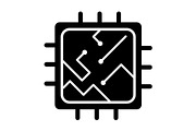 Microcircuit icon design template, a Solid Icon by Sumberpangan (Thumbnail 1 of 3)