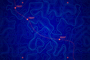 Topographic Map With Route, a Background Graphic by Black White Mouse Design (Thumbnail 1 of 3)