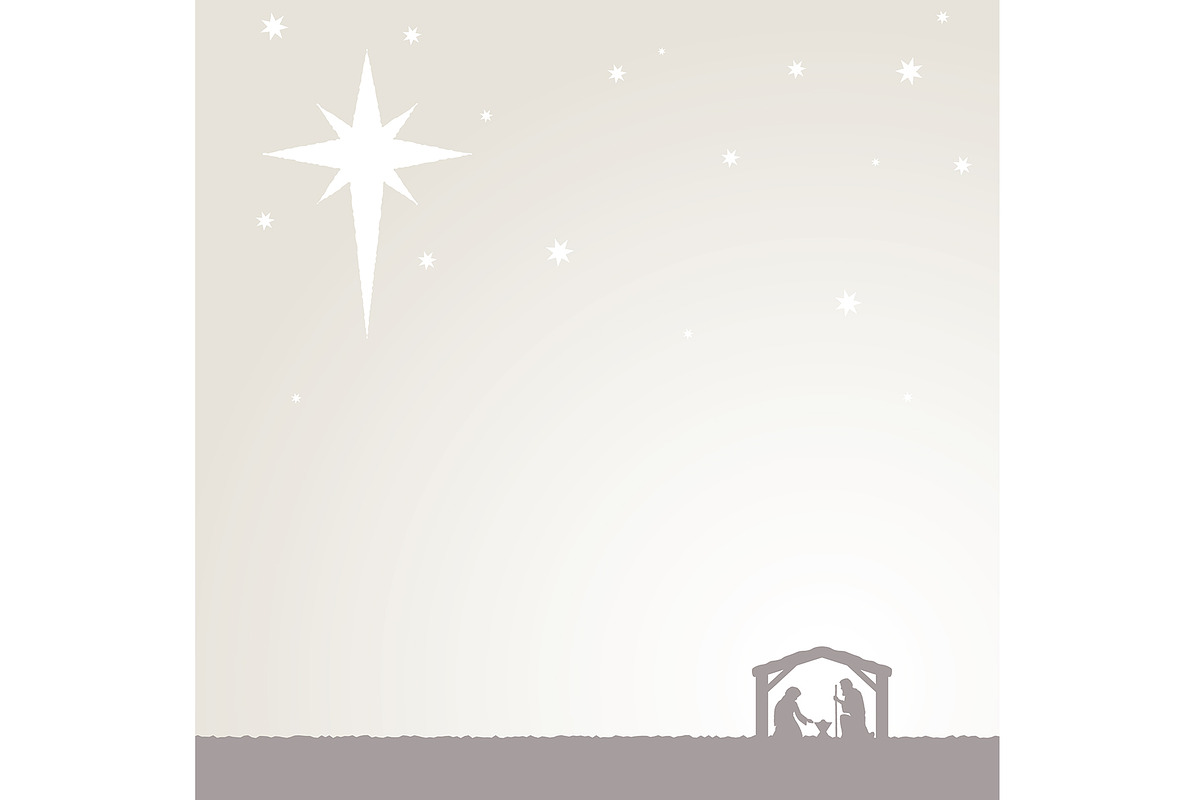 Silver Christmas Nativity background, a Background Graphic by Sync Design Soultions