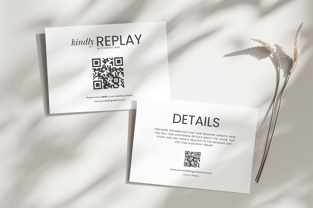 Minimalist Wedding Invitation Card, an Invitation Template by kin9candra (Photo 5 of 8)