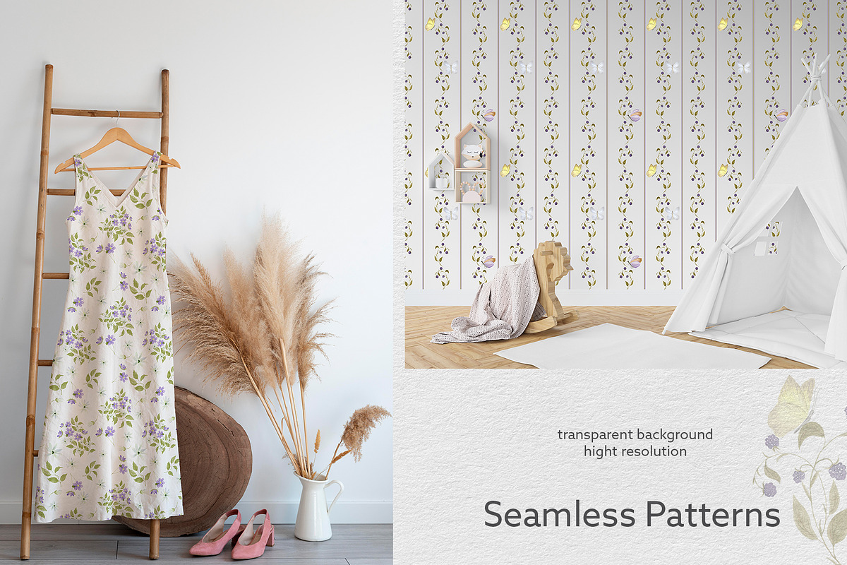 Wildflower & Butterfly Collection, a Decorative Illustration by Nadia Semyroz (Photo 8 of 12)