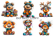 Whimsical Christmas Teddy Clipart, an Illustration by Craft Nest (Thumbnail 2 of 8)