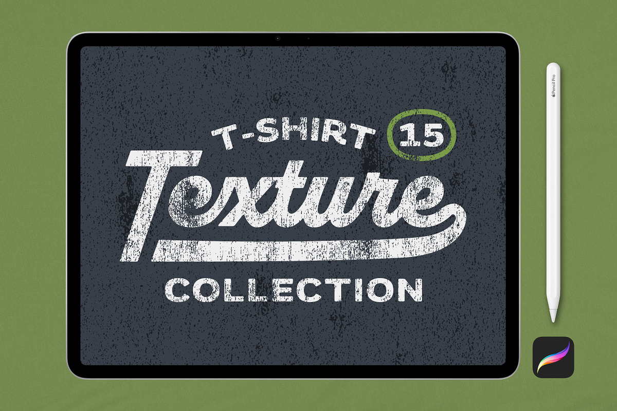 T-shirt Textures for Procreate, a Brush Add-On by cd-design.co (Photo 1 of 8)