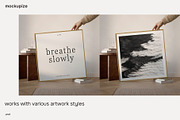 Square Person Holding Frame Mockup, a Household Mockup by mockupize (Thumbnail 6 of 7)