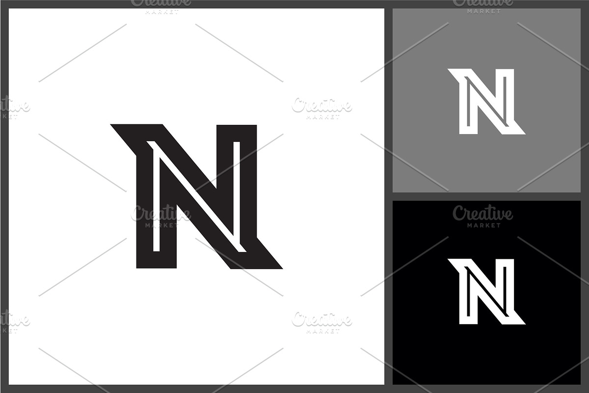 Bold Letter N Logo Icon, a Branding & Logo Template by quadrazo