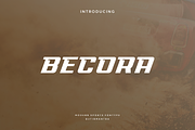 Becora - Modern Sport Typeface, a Sans Serif Font by Letterna (Thumbnail 1 of 4)