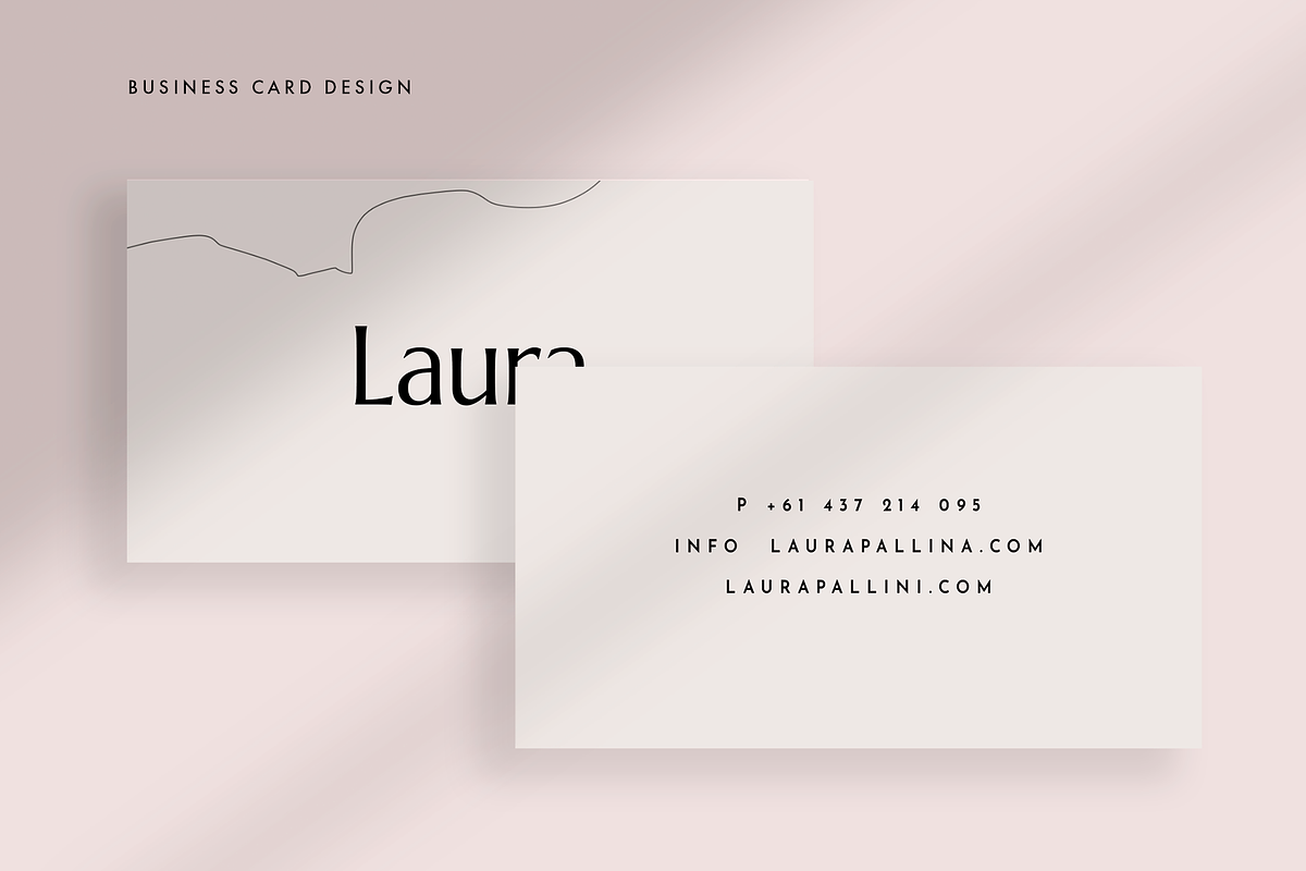 Pink COCO Business Card Mockup, a Print Template by Lesse Studio (Photo 7 of 8)