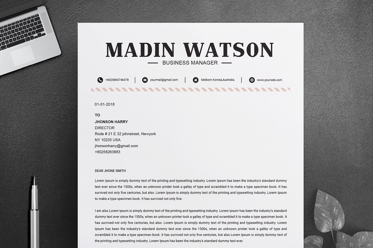 Simple Professional Resume Template, a Resume Template by ResumeInventor (Photo 4 of 6)