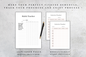 Printable Fitness Planner & Journal