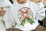 Merry Christmas Deer With Bow PNG, an Illustration by Sublimation Artist (Thumbnail 7 of 9)