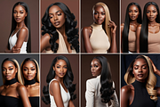 Luxury Hair models Photos Bundle, a Beauty & Fashion Photo by My Template Studio (Thumbnail 8 of 13)