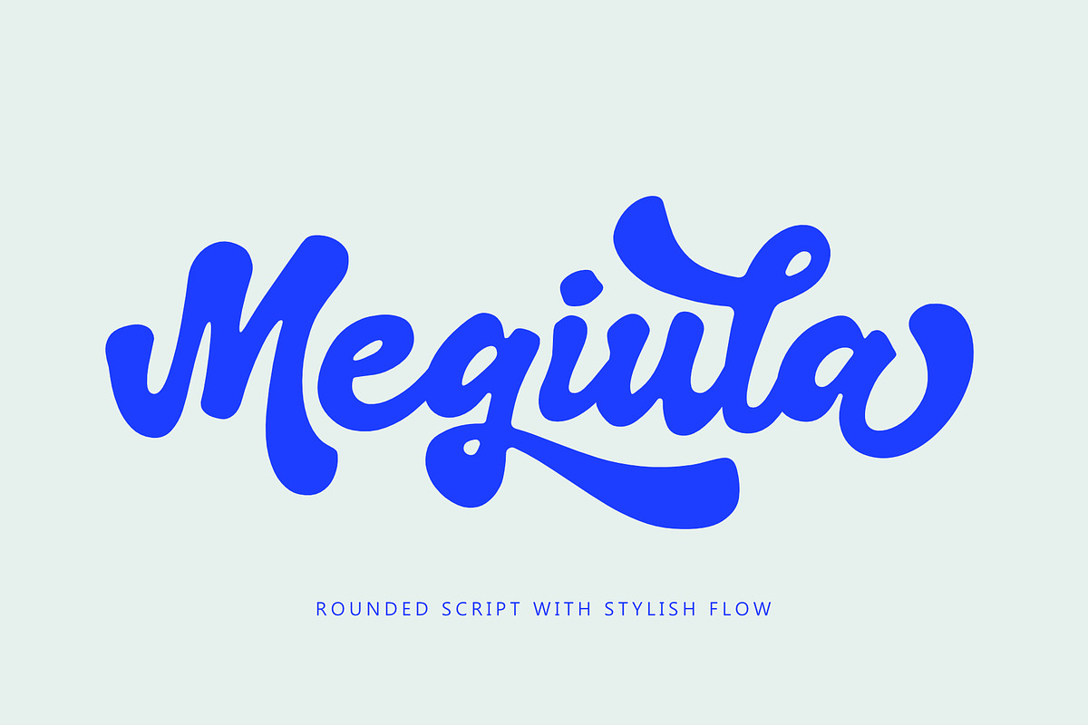 Megiula - Rounded Script Font, a Script Font by Sealoung (Photo 1 of 11)