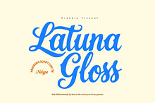 Latuna Gloss - Handrawn Script Font