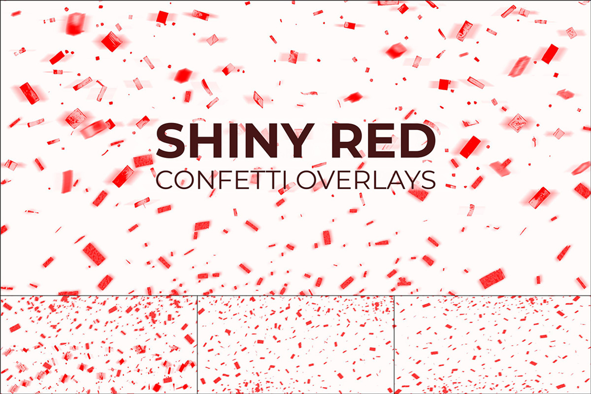 Shiny Red Confetti Overlays, a Texture Graphic by Partikusi Design (Photo 1 of 3)