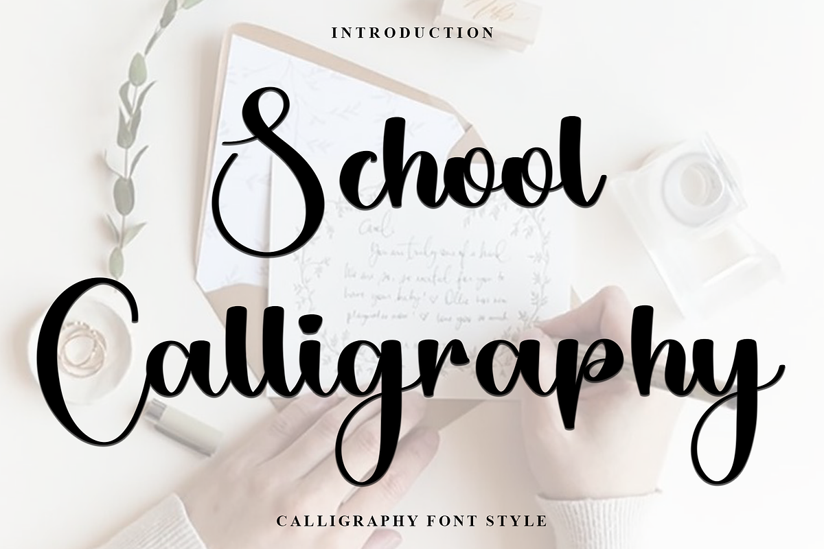 School Calligraphy, a Handwritten Font by FreshTypeINK