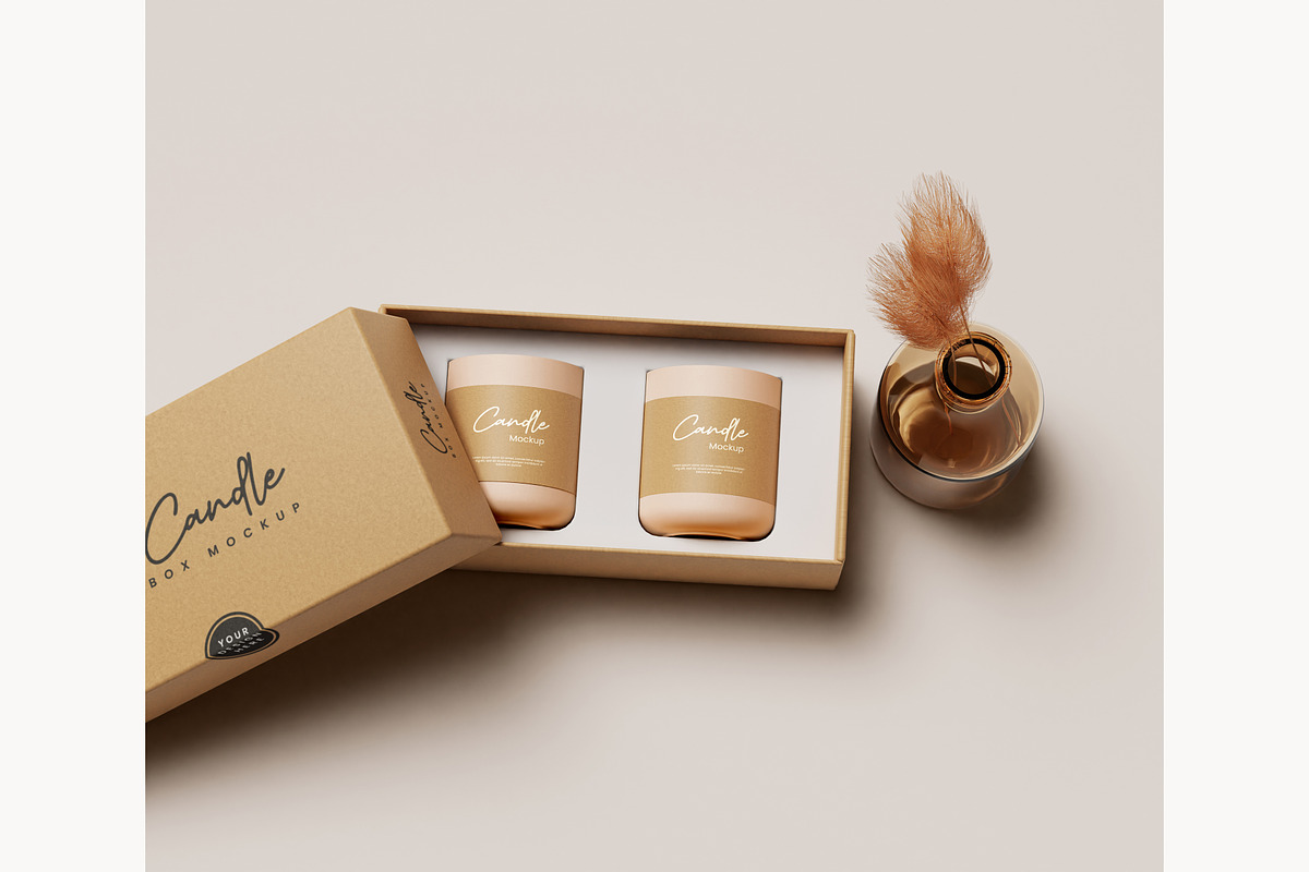 Amber Glass Candle Mockup, a Product Mockup by mockupocka (Photo 8 of 15)