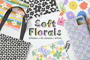 Soft Florals: Graphics + Patterns, a Pattern Graphic by Dedraw Studio (Thumbnail 1 of 21)
