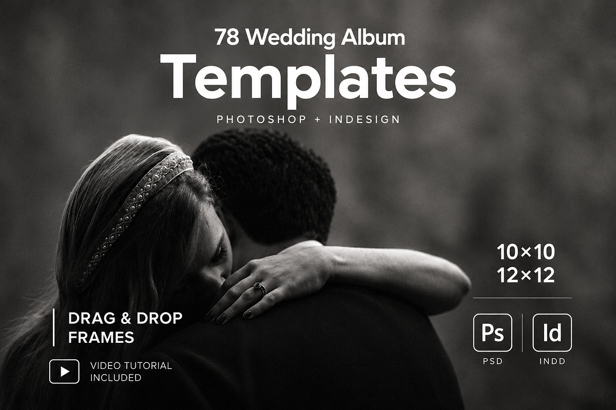 12x12 Wedding Album Templates Ps+Id, a Magazine Template by Arfis (Photo 1 of 10)