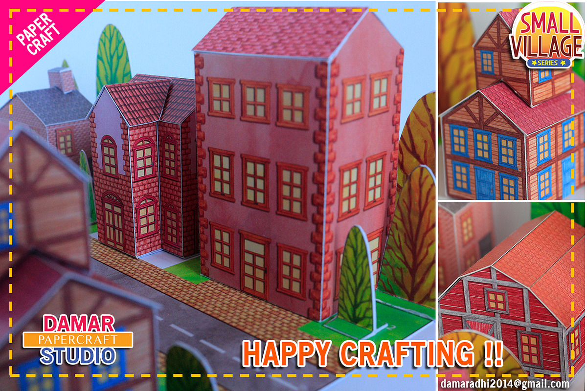 PAPERCRAFT SET - BUILD YOUR VILLAGE, a Graphic by TwonTwo Studio (Photo 7 of 7)