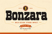 Bonzara – Bold Retro Display Font, a Slab Serif Font by Wow Magic (Thumbnail 1 of 4)