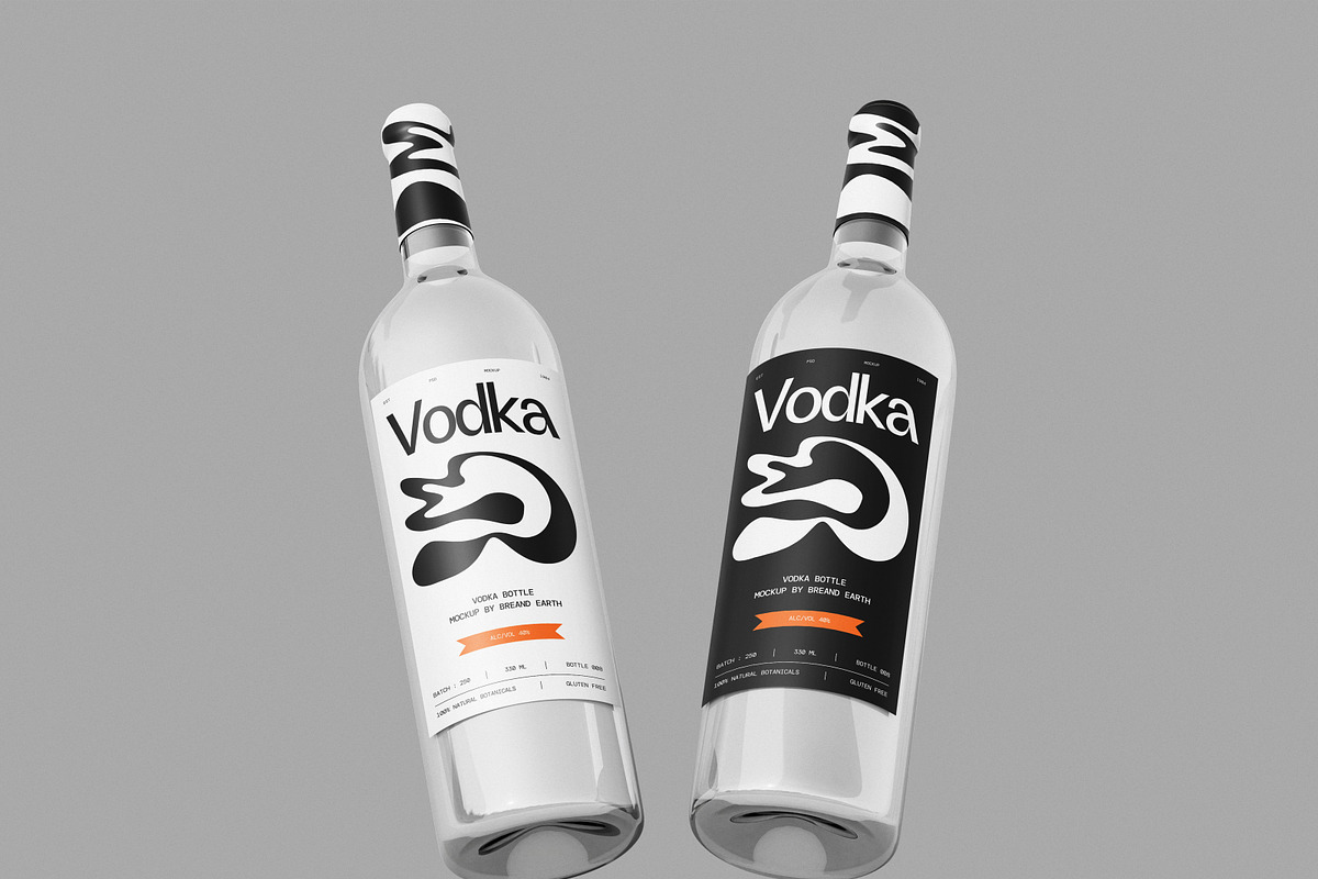 Vodka Bottle Mockup, a Packaging Mockup by Brand Earth (Photo 2 of 4)