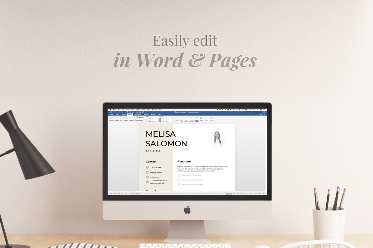 Resume Template 1, 2 page | Rome, a Resume Template by Resume Angels (Photo 6 of 10)