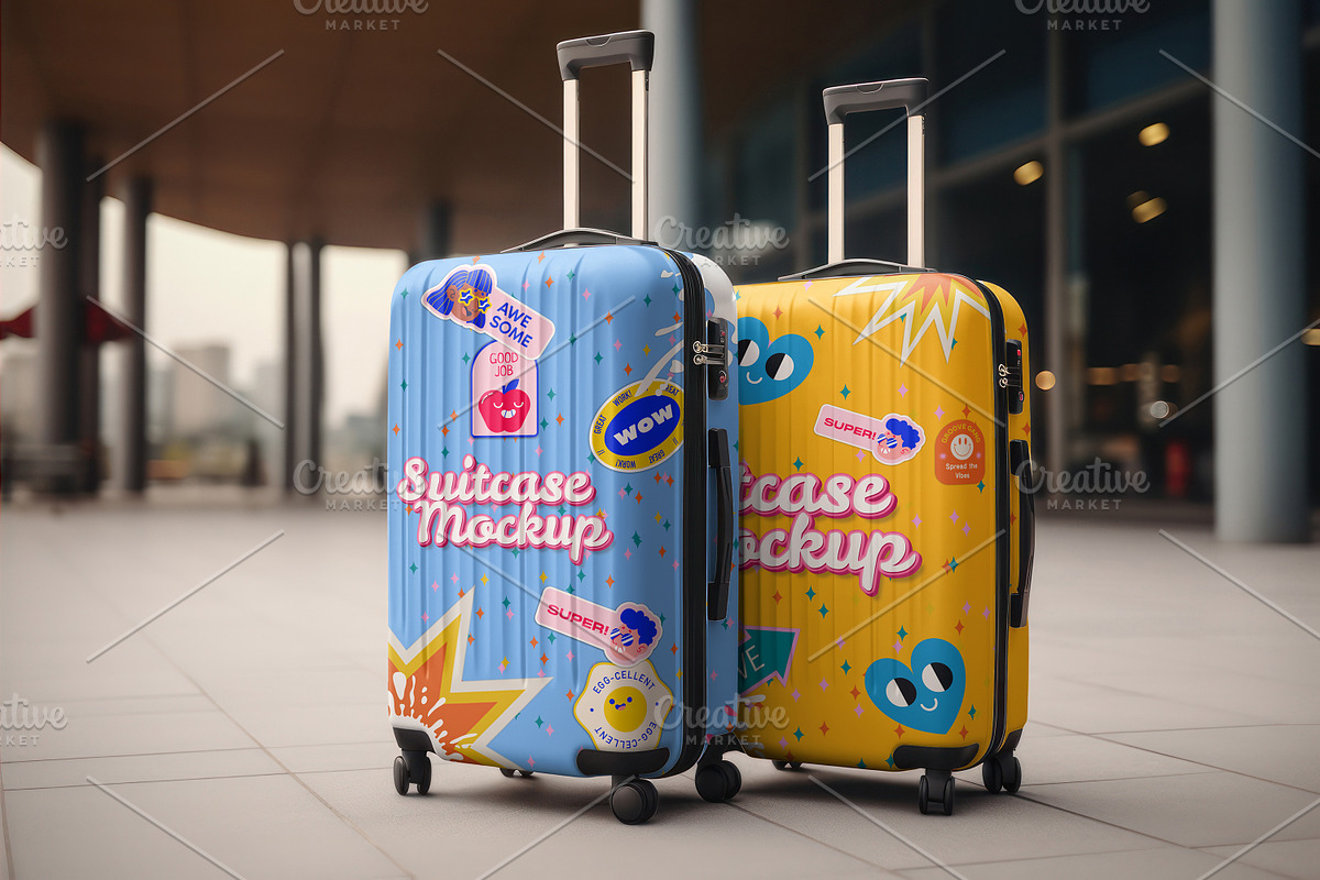 Suitcase Mockup Set, a Mockup by ArtDom (Photo 4 of 5)