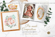 Sweet Maternity Watercolor Set, an Illustration by CrystalinaShop (Thumbnail 4 of 10)