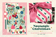 Retro Christmas Seamless Patterns, a Pattern Graphic by Svetlana Lerie (Thumbnail 1 of 9)