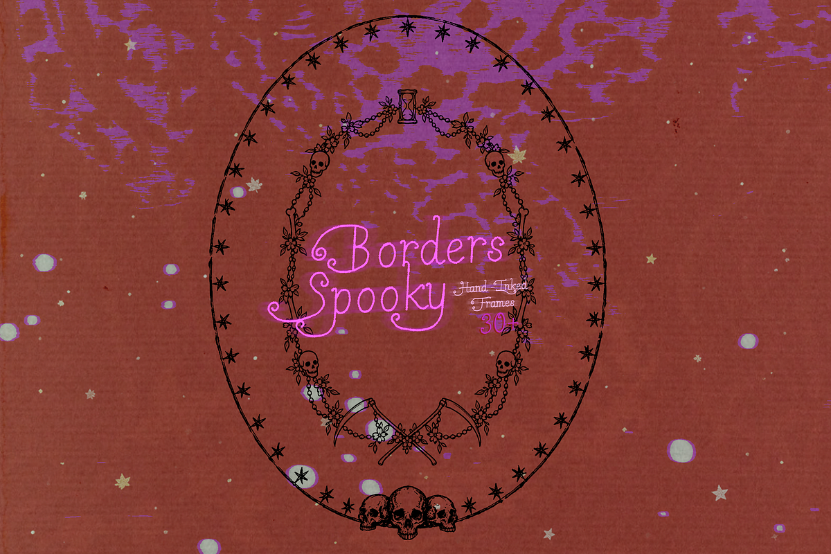 Spooky Halloween Borders, a Decorative Illustration by Lilithcollageart (Photo 6 of 10)