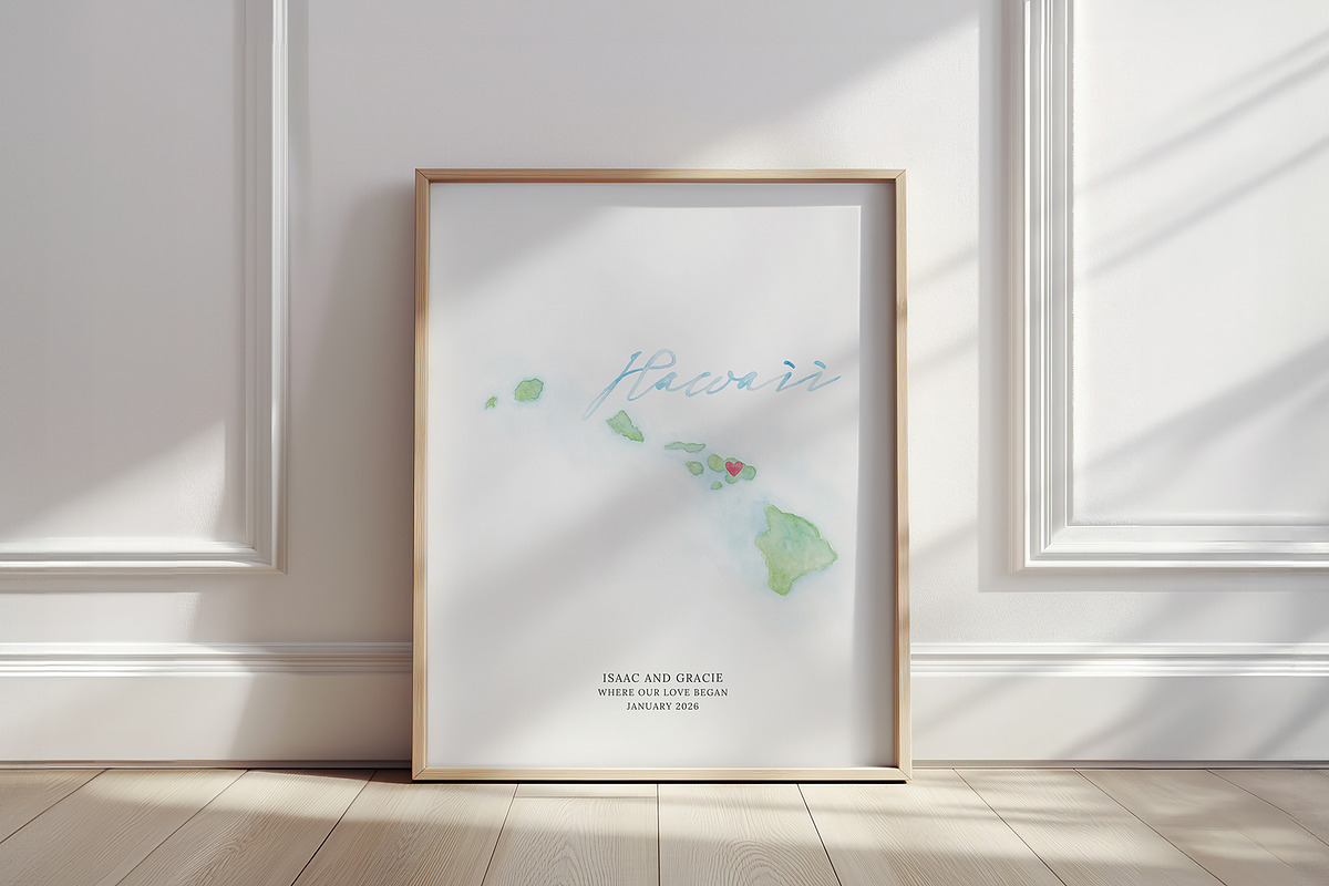Watercolor Map of Hawaii, a Graphic by Beloved Paper (Photo 2 of 6)