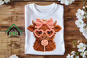 Yarn Highland Cow Coquette Valentine, an Illustration by Craft Nest (Thumbnail 5 of 7)