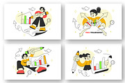 6 Data Visualization Illustration, an Object Illustration by denayunebgt (Thumbnail 2 of 3)