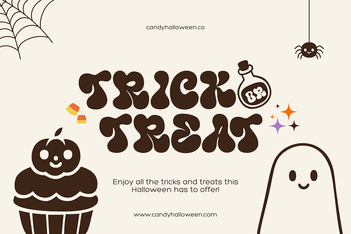 Groovy Ghoul Display Font, a Sans Serif Font by Ainun Jinan (Photo 7 of 10)