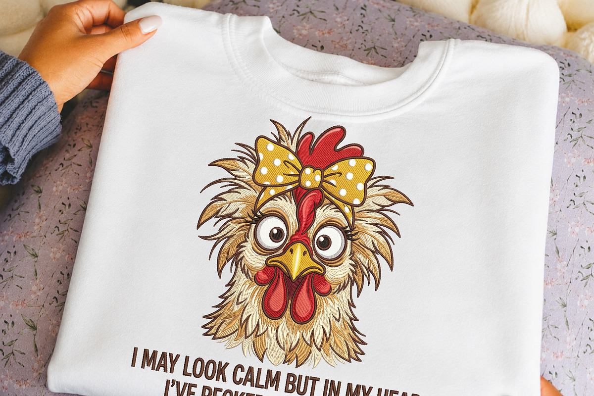 Funny Chicken Pecked You PNG, an Object Illustration by DreamCafeArt (Photo 6 of 6)