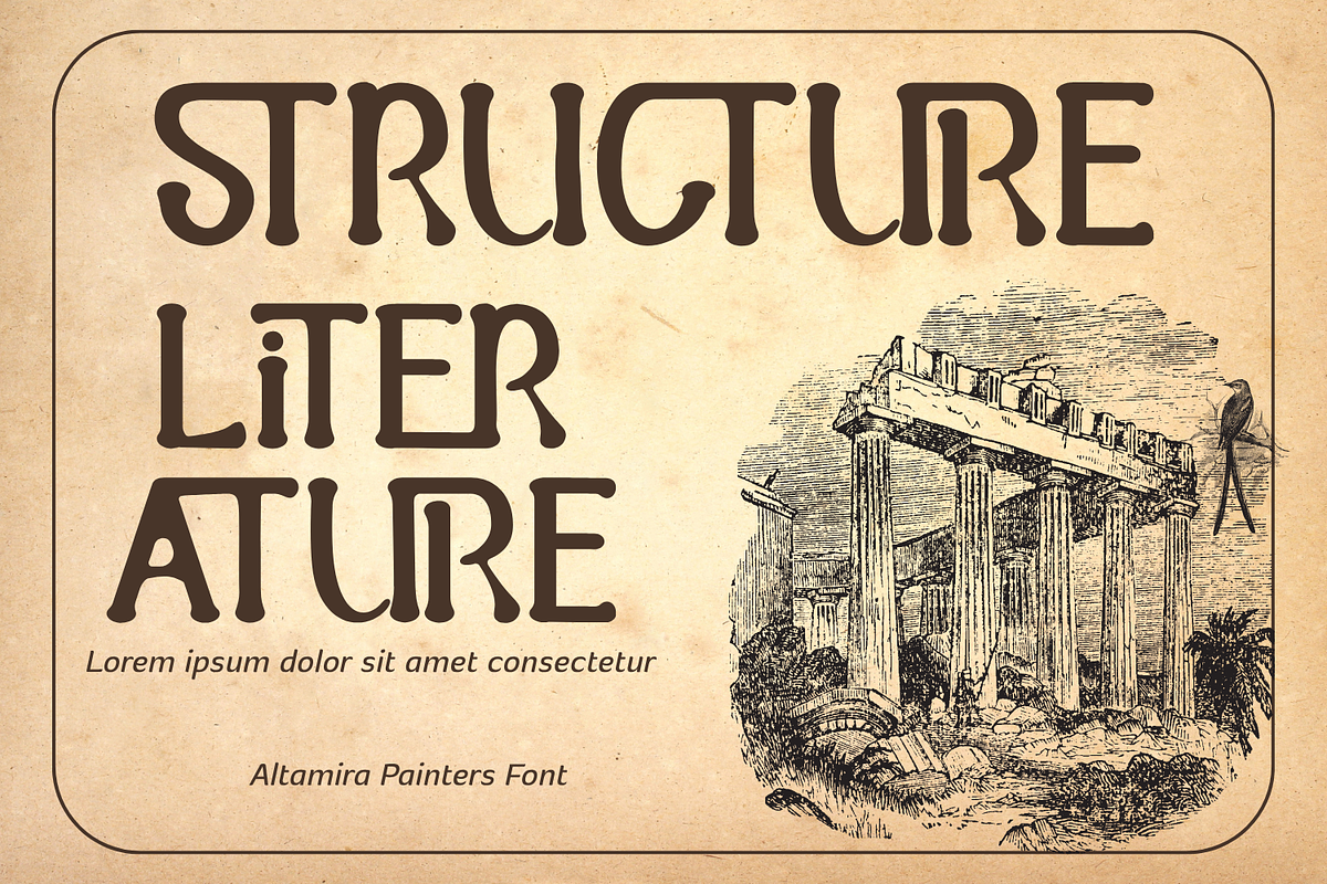 ALTAMIRA PAINTERS FONT, a Serif Font by 177Studio (Photo 4 of 8)
