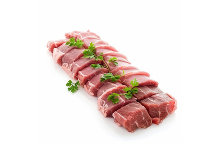 Fresh pork tenderloin slices, a Food & Drink Photo by Ylivdesign