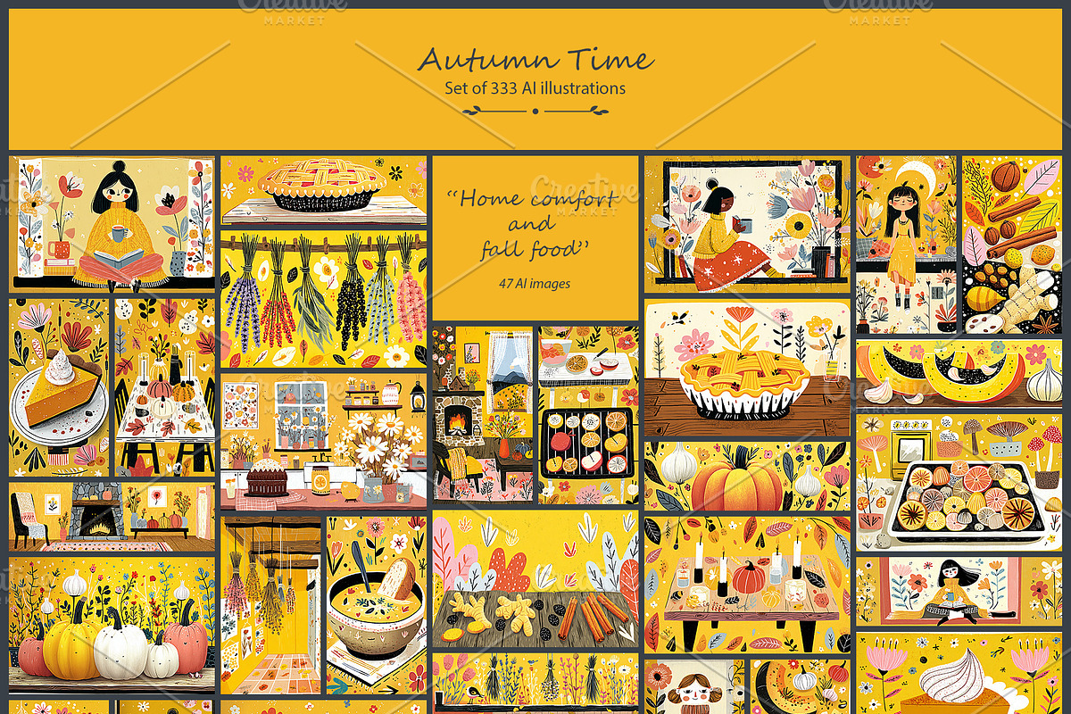 Autumn Time 2- 333 AI illustrations, a Seasonal Illustration by Pundateam (Photo 11 of 12)