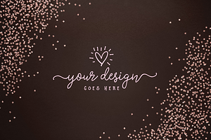 Glitter on Rich Brown Background