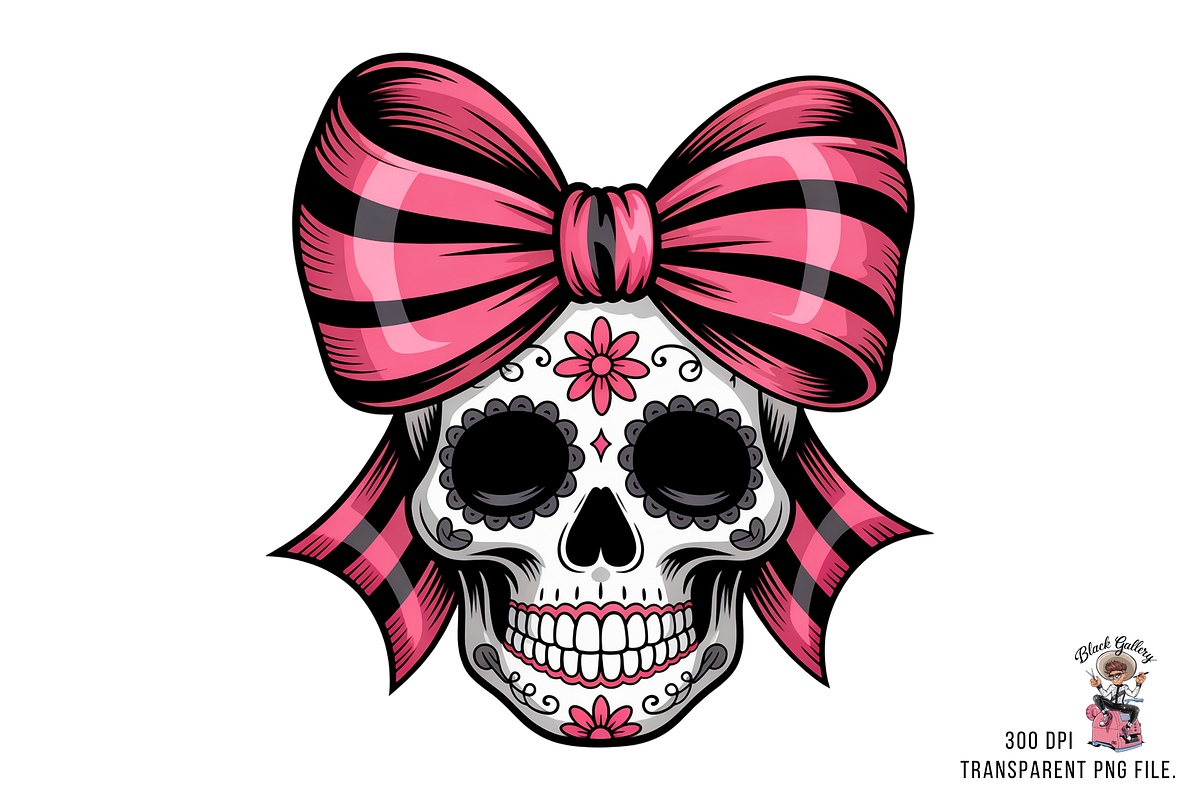 10 PNG Gothic Skull Girl PNG Clipart, an Illustration by Clipart Bloom (Photo 6 of 11)