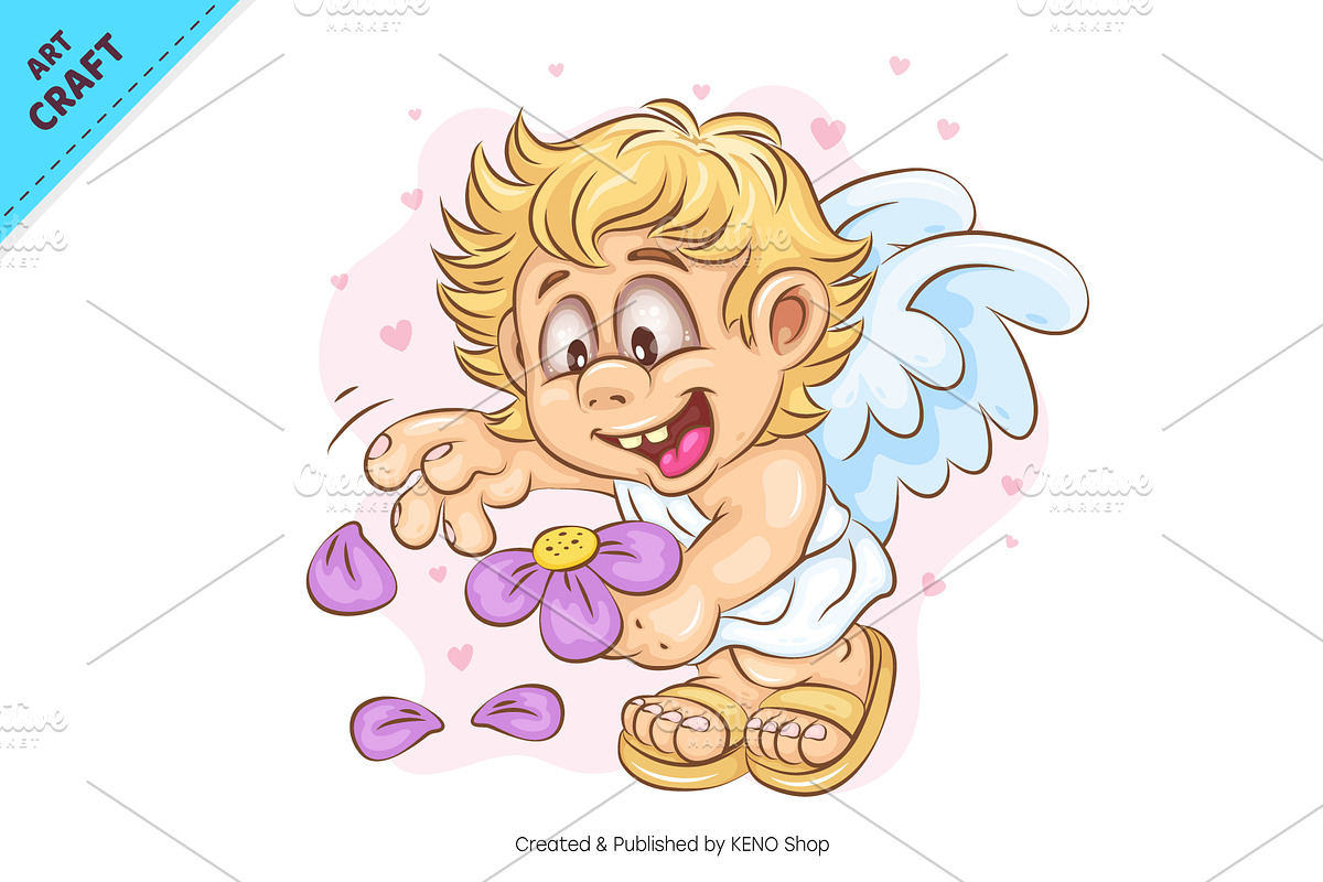 Bundle Cartoon Cupid 03. Tshirt, a Person Illustration by KENO Mascots (Photo 12 of 13)