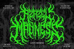 Azazel Madness Death Metal Font