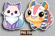 Cute Animal Stickers Bundle, an Animal Illustration by protabsorkar11 (Thumbnail 3 of 8)