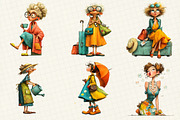 Quirky Valentine's Girl Clipart, an Illustration by DreamCafeArt (Thumbnail 2 of 6)