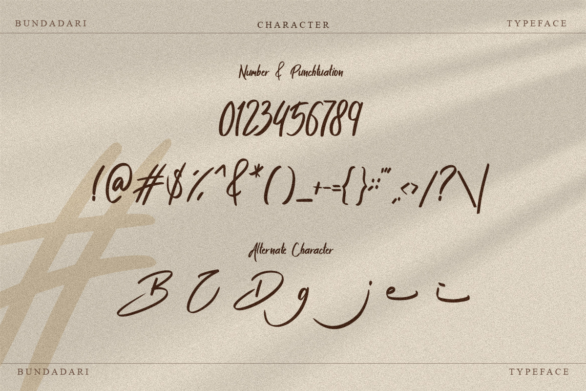 Bundadari - A Modern Handwritten, a Handwritten Font by Samtiv Studio (Photo 5 of 7)