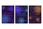 Carnival party posters set, a Decorative Illustration by Good Studio (Thumbnail 2 of 9)